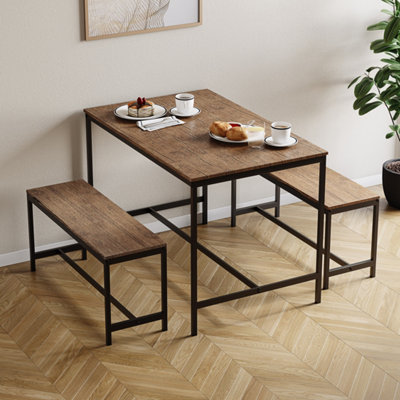 Lassic Vida Designs Roslyn 4 Seater Dining Table With Bench SetDark Wood from B&Q
