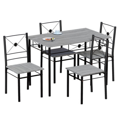 Lassic Vida Designs Roslyn 4 Seater Dining Set, Grey