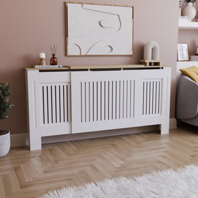 Lassic Vida Designs Arlington Adjustable Radiator CoverWhite from B&Q