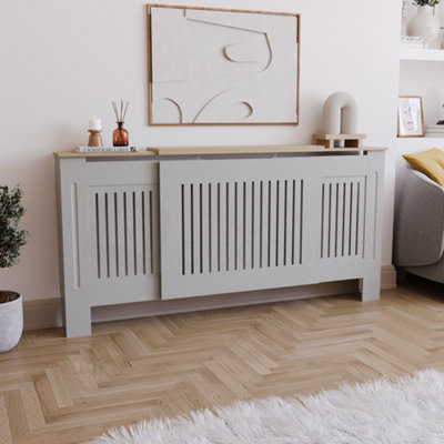 Lassic Vida Designs Arlington Adjustable Radiator CoverGrey from B&Q