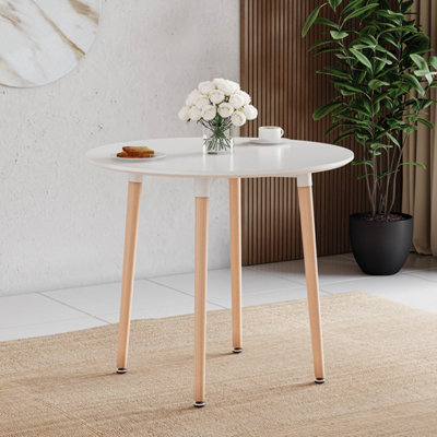 Lassic Vida Designs Batley 4 Seater Round Dining TableWhite from B&Q