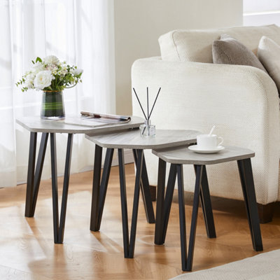 Lassic Vida Designs Brooklyn Nest Of 3 Tables, Grey
