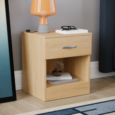 Lassic Vida Design Riano Pine 1 Drawer Bedside Chest (H)470mm (W)400mm (D)360mm from B&Q