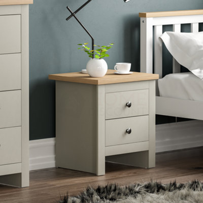 Lassic Vida Designs Arlington Grey 2 Drawer Bedside Chest (H)510mm (W)450mm (D)400mm from B&Q