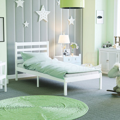 Lassic Junior Vida Libra White Single Wooden Childrens Bed Frame190 X 90Cm from B&Q