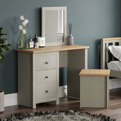 Lassic Vida Designs Arlington Grey 3 Drawer Bedroom Dressing Table Set