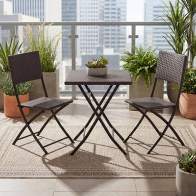 Lassic Garden Vida Capri Brown 2 Seater Rattan Garden Outdoor Ukfr Bistro Set from B&Q