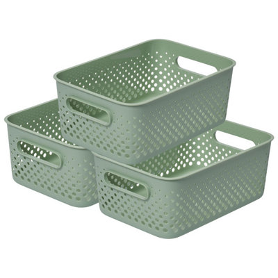 Smartstore Essence Beach Grass Storage Basket 5.6L,3Pack Medium
