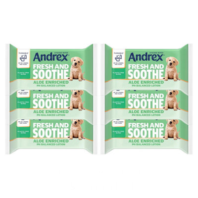 B&Q - 6X  Washlets Skin Kind Moist Flushable Toilet Wipes With Prebiotic Lotion