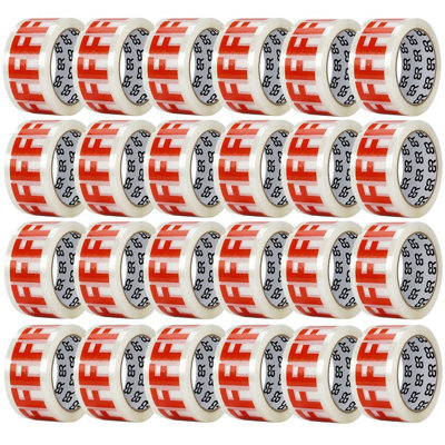 Aquarius Fragile Tape 48mm X 66M Packing Tape For Parcels & Boxes24 Rolls from B&Q