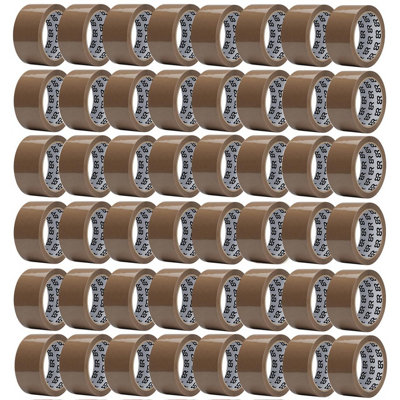 Aquarius Brown Packing Tape 48mm X 66M Strong Parcel Box Tape48 Rolls