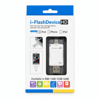 Aquarius Iflash Device Hd Usb Flash Drive Photo Stick For Iphone Ipad Pc - 16Gb