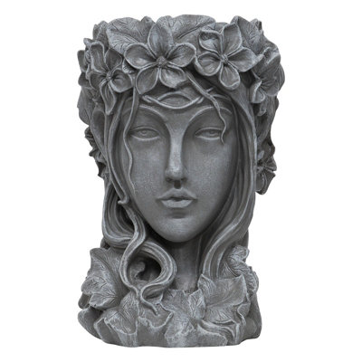 Woodside Garden Goddess Head Planter Decorative Indoor/outdoor Plant Pot Statue from B&Q