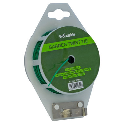 Woodside 100M Pvc Coated Garden Wire With Cutter For Gardening & Plant Support from B&Q