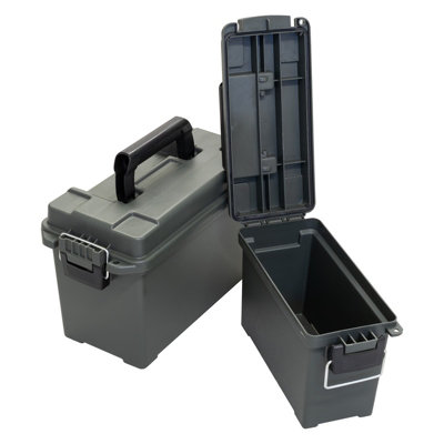 Nitehawk Durable & Lockable Ammunition Ammo/tool Storage Box Set Of 2 from B&Q
