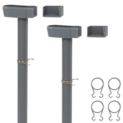Woodside Greenhouse Downpipe Rainwater Kit 2Pk 35mm GutteringWater Butt Diverter from B&Q