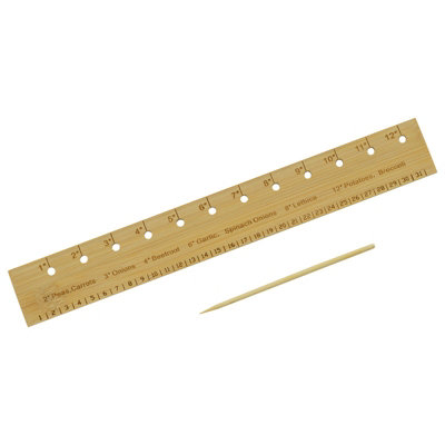 Woodside Bamboo Seed Planting Ruler 12Inch Garden Tool With Dibber For Sowing Herbs & Veg from B&Q