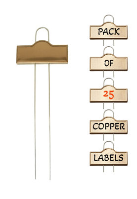Woodside Copper Plant Label Tags Decorative Garden Markers For Pots And Borders 25 Pack from B&Q