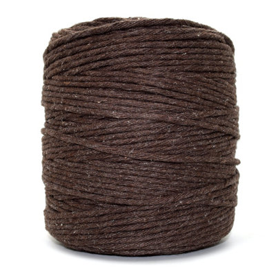 SolaDirect Premium Dark Brown Macrame Cord Twine100 M / 328 Ft Of 5 mm Thick Natural Cotton Thread Yarn Macrame Rope (Reel) from B&Q