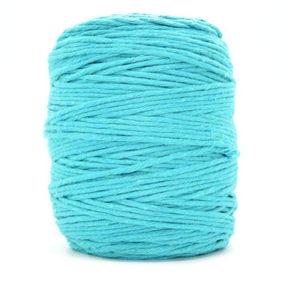 SolaDirect Premium Turquoise Macrame Cord Twine200 M / 656 Ft Of 3 mm Thick Natural Cotton Thread Yarn Macrame Rope (Reel) from B&Q