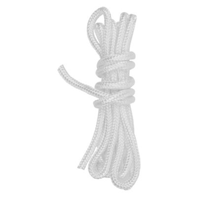 B&Q -  4 mm Pull CordRecoil Starter Rope For LawnmowerChainsaw10 Metres / 32.5 Ft Long Lawn Mower Replacement Pull Cord (White)