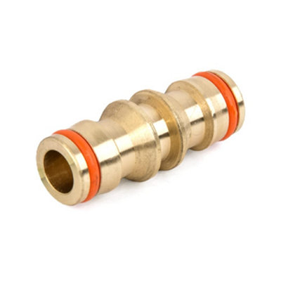 SolaDirect Brass Double Male Hose Connector Coupler Extender For Join Garden Hose Pipe Tube (Pack Of 1) from B&Q
