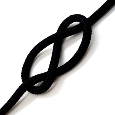 SolaDirect 8mm X 5 Metres / 16.4 Ft Of Black Polypropylene RopeSolid Braided Poly Rope Cord Twine For BoatingYachtingCamping from B&Q