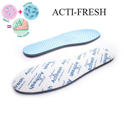 SolaDirect Anti Bacterial Shoe Insoles Anti Odour Active Fresh Soft Comfort Breathable Shoe Inserts (Size 3 Uk / 36 Eu)