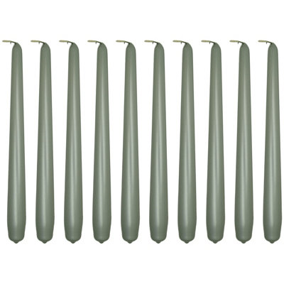 SolaDirect Tapered Dinner CandlesPack Of 10UnscentedLong Burning Time24 Cm / 19.45" (SilverMetallic) from B&Q