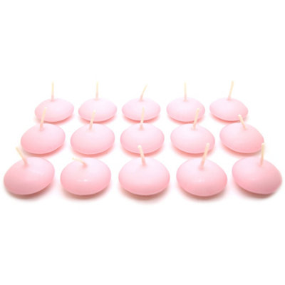 SolaDirect Floating CandlesPack Of 15UnscentedLong Burning TimeTealights CandlesRomantic Decoration Wedding Dinner Christmas (Pink) from B&Q