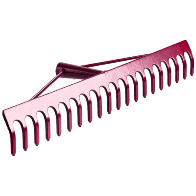 SolaDirect Garden Rake, Steel Hardened Heavy-Duty Rake Head For Hay, Leaves, Lawn, Ideal Gardening Tool (18 Tines - 48 Cm / 19 In)