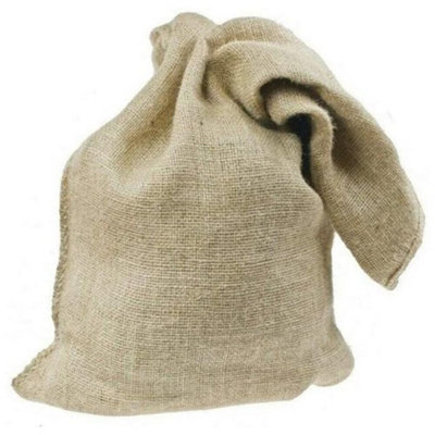 SolaDirect 50 X Natural Hessian Large Jute Sacks (30 X 45 Cm / 15 Kg) Hessian Bags Made Of Strong Tearproof Jute FabricBurlap Sacks from B&Q