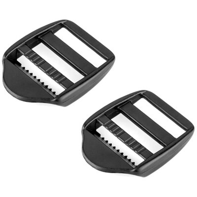 SolaDirect 2 X Ladderlock Rucksack Sliders Buckles For 40 mm / 1.57" Webbing StrapBlackPlastic from B&Q