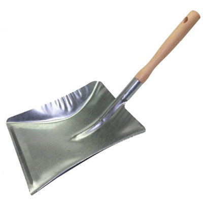 SolaDirect Universal Galvanized Dustpan / Coal Shovel With HandleHeavy DutyRust-ResistantMultipurpose Cleaning Tool from B&Q