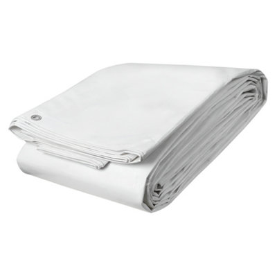 SolaDirect 1.5 X 2 M Tarpaulin CoverWhite 90GsmWaterproofFrost-ResistantUv ProtectionMultipurposeGroundsheet from B&Q