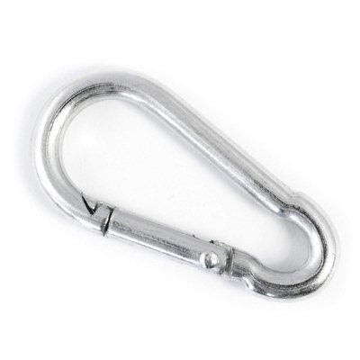 SolaDirect 7 Pcs Of 6 mm X 60 mm Carabiner Spring Loaded Snap Hook Clip Buckle from B&Q