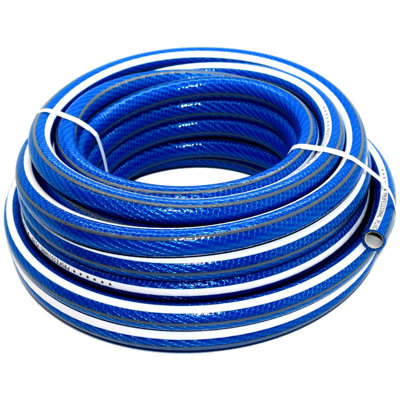 SolaDirect 20 M / 65 Ft Garden Hose Pipe1/2" Kink-Free 6-Layer Reinforced Non-Toxic Phthalate-Free Pvc HosepipeWatering TubeBlue from B&Q