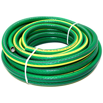 SolaDirect 25 M / 82 Ft Garden Hose Pipe1/2" Kink-Free 6-Layer Reinforced Non-Toxic Phthalate-Free Pvc HosepipeWatering TubeGreen from B&Q