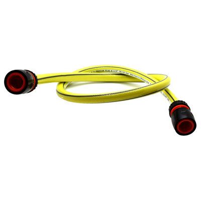 SolaDirect Garden Hose PipeOutdoor Tap To Reel Connection Set4 Layer Non-Toxic 1/2" Hose (Yellow1 M / 3.28 Ft + 2 Quick Connectors) from B&Q