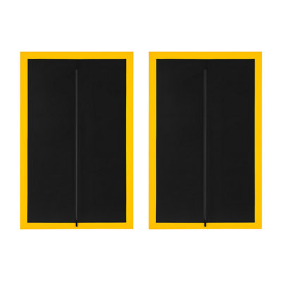 SolaDirect 2 X Dust Door With Zip 110 X 220 CmDust-Barrier Doorway CurtainDouble-Sided ZipTape-MountTrim To FitReusable Fabric from B&Q