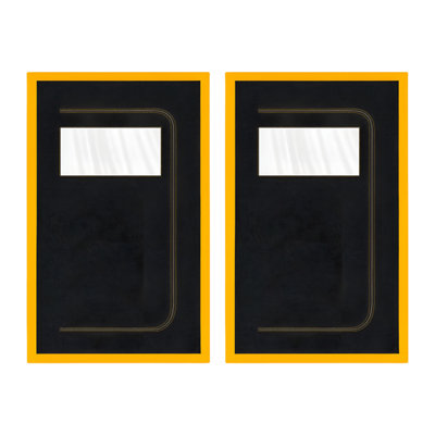 SolaDirect 2 X Dust Door With Window & Zip 110 X 220 CmDust-Barrier Doorway CurtainTwo-Way C-Path ZipViewing PanelTape-Mount from B&Q