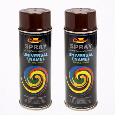 SolaDirect 2 X 400 Ml Nut Brown (Ral 8011) Universal Gloss Enamel PaintFast Drying High ShineInterior & Exterior from B&Q