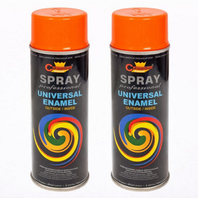 SolaDirect 2 X 400 Ml Pure Orange (Ral 2004) Universal Gloss Enamel PaintFast Drying High ShineInterior & Exterior from B&Q