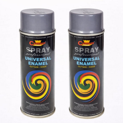 SolaDirect 2 X 400 Ml Graphite Grey (Ral 7024) Universal Gloss Enamel PaintFast Drying High ShineInterior & Exterior from B&Q