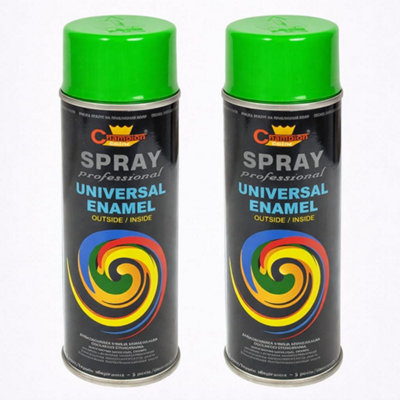SolaDirect 2 X 400 Ml Yellow Green (Ral 6018) Universal Gloss Enamel PaintFast Drying High ShineInterior & Exterior from B&Q