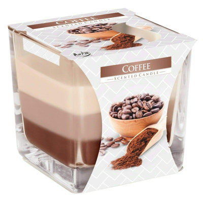 SolaDirect Coffee Scented Candle In Glass Jar 2 Wicks Assorted Fragrance Home Decor Xmas Gift from B&Q