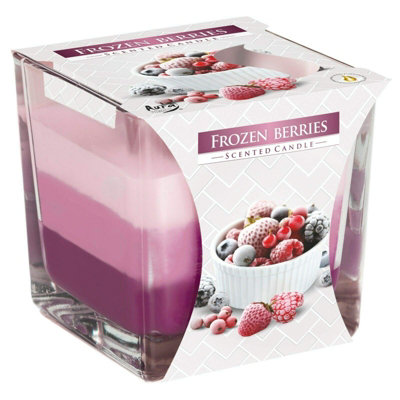 SolaDirect Frozen Berries Scented Candle In Glass Jar 2 Wicks Assorted Fragrance Home Decor Xmas Gift from B&Q