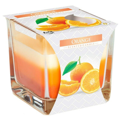 SolaDirect Orange Scented Candle In Glass Jar 2 Wicks Assorted Fragrance Home Decor Xmas Gift from B&Q