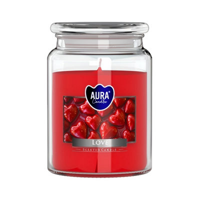 SolaDirect 18Oz Large Scented Candle In Glass Jar Fragrance Aromatic 100 Hr Burn Time (Love) from B&Q