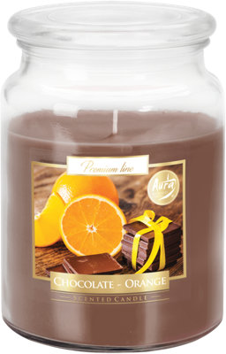 SolaDirect 18Oz Large Scented Candle In Glass Jar Fragrance Aromatic 100 Hr Burn Time (ChocolateOrange) from B&Q